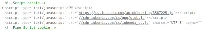 Script cookie iubenda